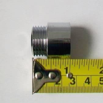 Chrome Shower Wall Outlet Arm Extension Short 15mm - 07001866 - Plumbers Mate Ltd