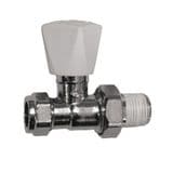 Chrome Straight Wheel Head / Lockshield Radiator Valve - 07001480