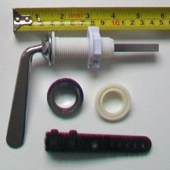 Chrome Toilet Cistern Lever for Curved Cisterns - 08000419