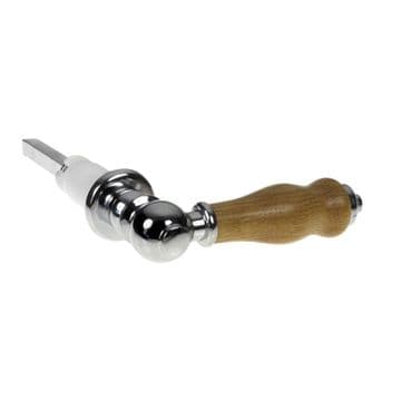 Chrome Toilet Cistern Lever - Light Oak Wood Handle - 08002222
