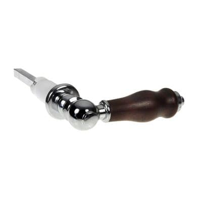 Chrome Toilet Cistern Lever - Mahogany Wood Handle - 08002224