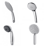 Chrome - White Shower Head Handsets