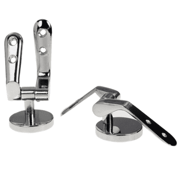 Chrome Wooden and Plastic Toilet Seat Hinges - 03062190