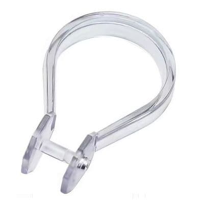 Clear Plastic Shower Curtain Rail Rings 12 Pack - 50010960