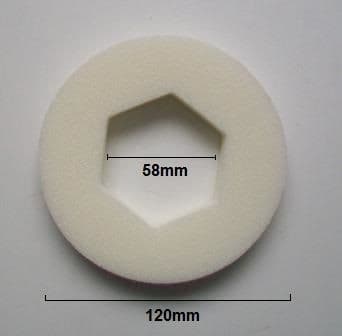 Close Coupled Foam 1.5 Hexagon Doughnut Washer - 08000111