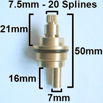 Club 20 Spline Bath Shower Mixer Tap Diverter Valve - 62013618