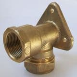 Compression Back Plate Wall Bib Tap Elbow 3/4 x 22mm - 24582200