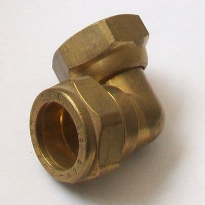 Compression Bent 22mm x 3/4 Swivel Tap Connector - 2443220B