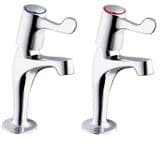 Contract Lever Chrome Kitchen Sink Pillar Taps - 58000039