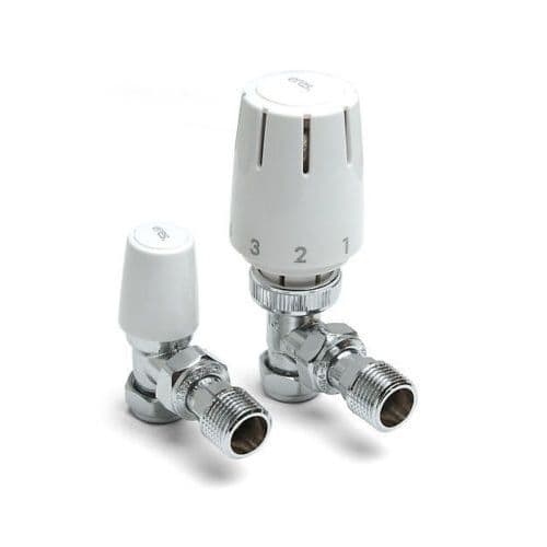 Contract Thermostatic TRV Angled Radiator Valve Kit - 07000896