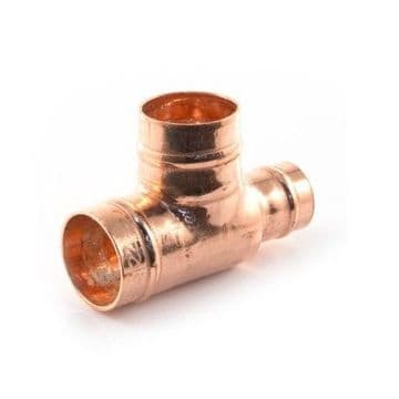 Copper Solder Ring 22mm x 15mm x 22mm Tee - 28262200