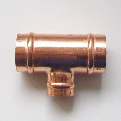 Copper Solder Ring 22mm x 22mm x 15mm Tee - 28252200