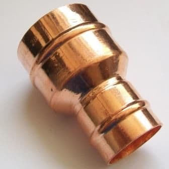 Copper Solder Ring 28mm x 15mm Reducing Pipe Coupling - 28012815