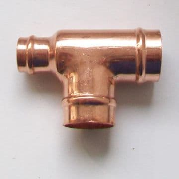 Copper Solder Ring 28mm x 15mm x 28mm Tee - 28262815