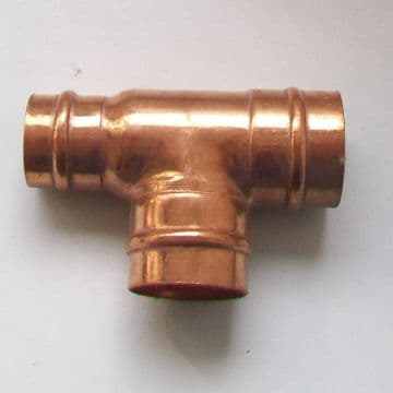 Copper Solder Ring 28mm x 22mm x 28mm Tee - 28262822