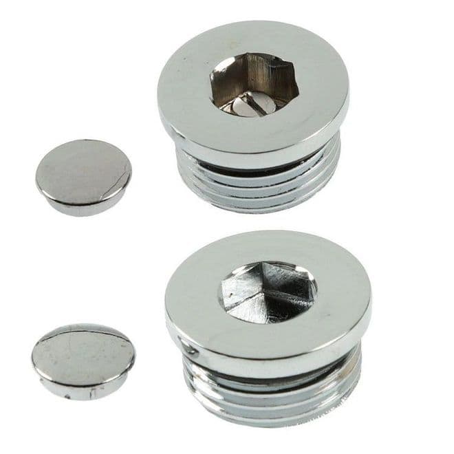 Decorative Chrome Radiator - Towel Rail Bleed Valve Vent - 07000073
