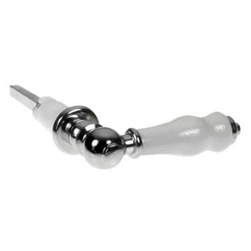 Deluxe White / Chrome Traditional Toilet Cistern Lever - 04000427