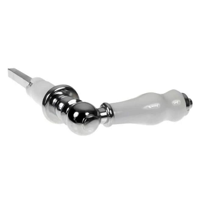 Deluxe White / Chrome Traditional Toilet Cistern Lever - 04000427