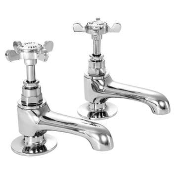 Deva Coronation Traditional Cross Top Bath Pillar Taps - 58000052