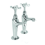 Deva Coronation Traditional Cross Top Sink Pillar Taps - 58000081