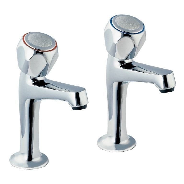 Deva Full Turn High Neck Kitchen Sink Pillar Taps 58000028 Plumbers