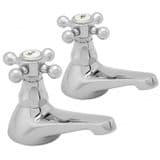 Deva Tudor Traditional Cross Top Bath Pillar Taps - 54015242