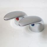 Elan Chrome Modern Lever Tap Heads Pair - 54015197