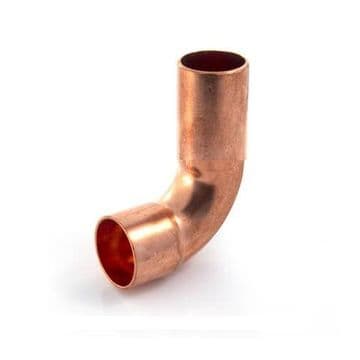 End Feed Copper Street Elbow 15mm Long Tail - 2612150L