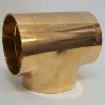 End Feed Equal Copper Tee 67mm - 26000012