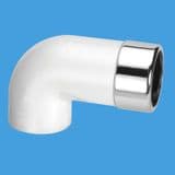 Extended Elbow 32mm / 35mm Chrome to 1.1/4 Solvent Pipe - 39000076