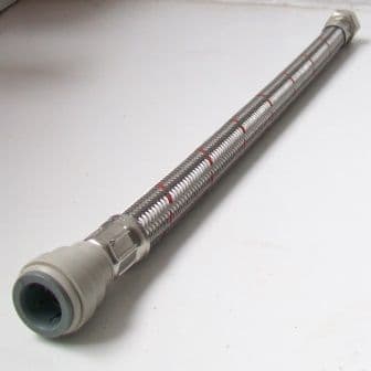 Flexible Hose 15mm Push Fit Pipe Connector 600mm - 54000553