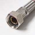 Flexible Hose Connector 1/2 x 15mm Pushfit Isolation Valve 500mm