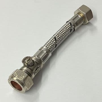 Flexible Hose Connector 15mm Compression Isolator 150mm - 54000533
