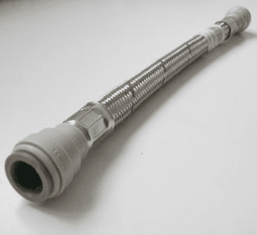 Flexible Hose Connector 15mm Push Fit to Push Fit 300mm