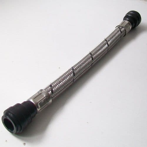 Flexible Hose Connector 15mm Push Fit to Push Fit 400mm