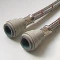 Flexible Monobloc Connector Push Fit Tap Tails M10 - M12 300mm