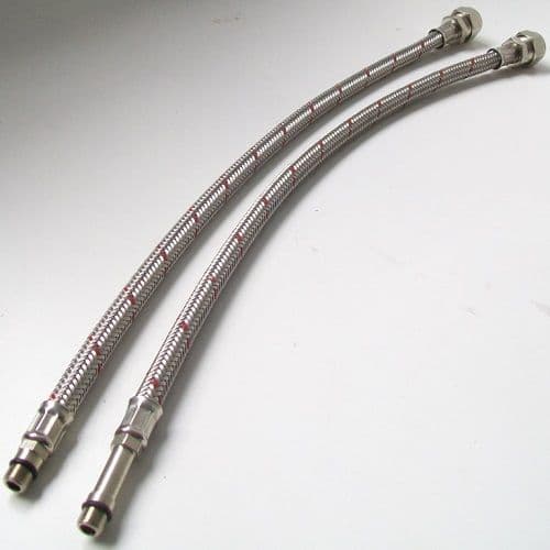 Flexible Monobloc Tap Tails M10 - M12 15mm Compression 500mm