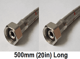 Flexible Toilet Inlet Connector 1/2 x 1/2 Female to Female 500mm - 54000810
