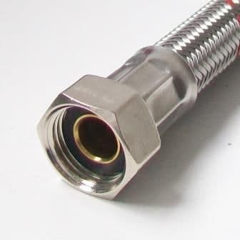 Flexible Toilet Inlet Connector to 15mm Push Fit 300mm - Plumbers Mate Ltd
