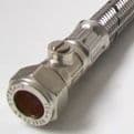 Flexible Toilet Inlet Connector with Isolating Valve 300mm - 54000540
