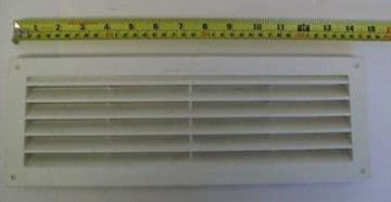 Flush Fitting Louvre Vent 370mm x 170mm - White - 70000290