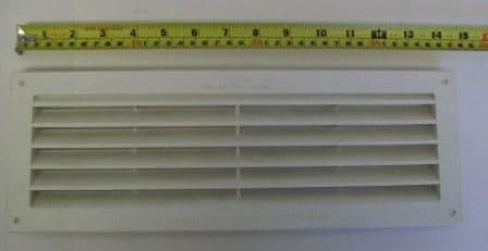 Flush Fitting Louvre Vent 370mm x 170mm - White - 70000290