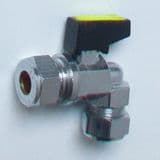 Gas / Water Angled 10mm Isolation Lever Valve - 07000756