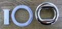Gold Effect Back Plate for Round Cistern Levers