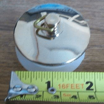 Gold Effect Bath Overflow Hole Stopper with Chain Attachment - 74000830