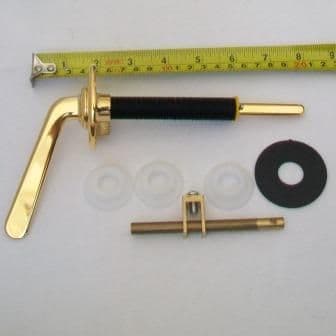 Gold Effect Duct Toilet Cistern Lever Handle 160mm - 08000311