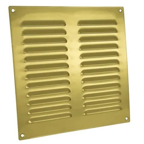 Gold Effect Louvred Internal Ventilation Grill Square 241 x 241mm - 70001340
