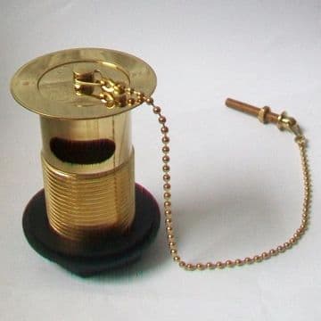 Gold Effect Slotted Basin Waste with Plug and Chain - 74000470