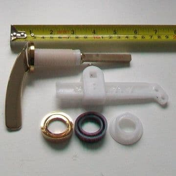 Gold Effect Toilet Flush Lever for Curved Cisterns - 08000485