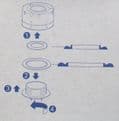 Grohe Adagio Flush Valve Washer Seal Set 43808 - 08000694